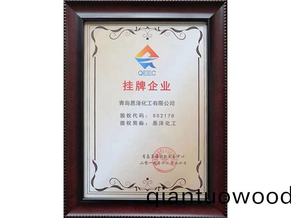 恩澤化工藍海掛牌